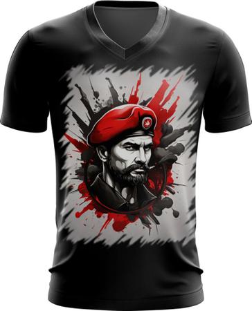Imagem de Camiseta Gola V Boina Comunista Vermelha 1