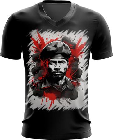 Imagem de Camiseta Gola V Boina Comunista Vermelha 4