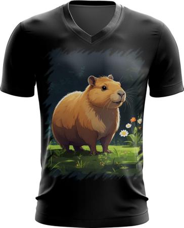 Imagem de Camiseta Gola V Capivara do Bem Animalzinho 10