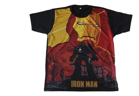 Imagem de Camiseta Homem De Ferro Iron Man Blusa Adulto Unissex Super Herói Personagem LUH065 BM