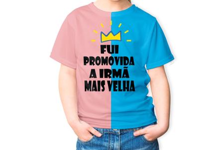 Imagem de Camiseta Infantil 10727 Irmã mais velha Chá de Bebê Chá Revelação