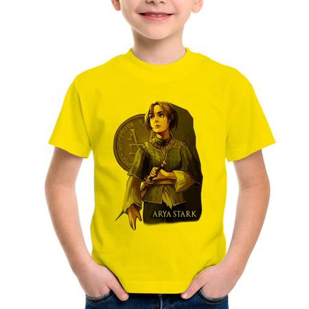 Imagem de Camiseta Infantil Arya Stark Valar Morghulis - Foca na Moda