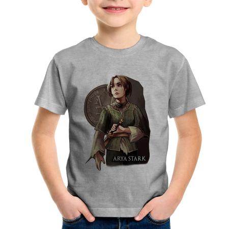 Imagem de Camiseta Infantil Arya Stark Valar Morghulis - Foca na Moda