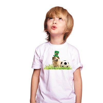 Camiseta Infantil Seleção Brasileira Branca