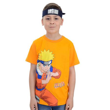 Camiseta Naruto Clássico Infantil Laranja