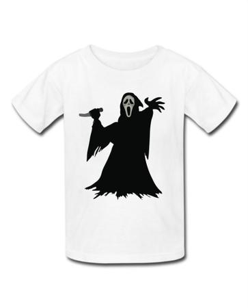 Camiseta Infantil Halloween Máscara Pânico