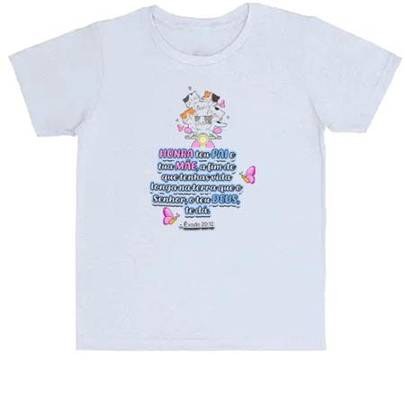 Camiseta Do r Brancoala Infantil e Juvenil Unissex mangas preta