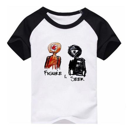 Camiseta Infantil Doors Seek e Figure Monstros Jogo Terror