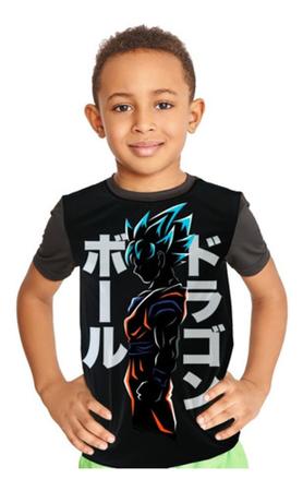 Camiseta Infantil Blusa Criança dragon ball goku Desenho