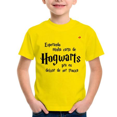 Imagem de Camiseta Infantil Esperando minha carta de Hogwarts - Foca na Moda