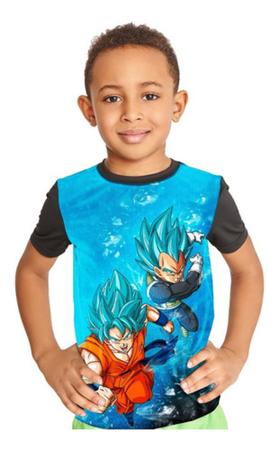 Camiseta Dragon Ball Z Goku Criança Estampa Total Infantil