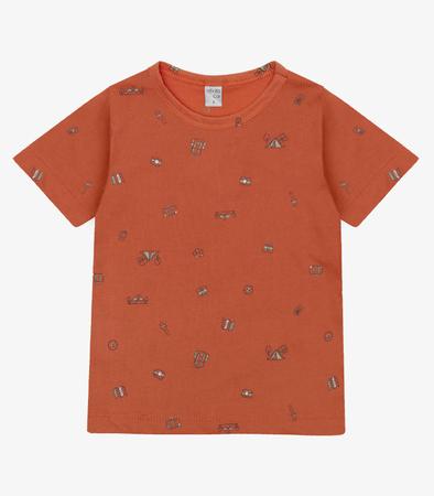 Imagem de Camiseta Infantil Masculina Animais Infinita Cor Laranja