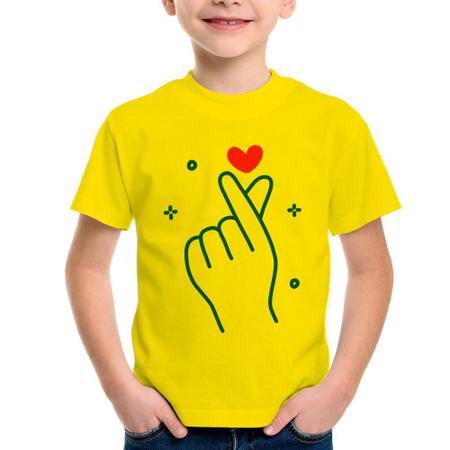 Imagem de Camiseta Infantil Mini coração coreano - Foca na Moda