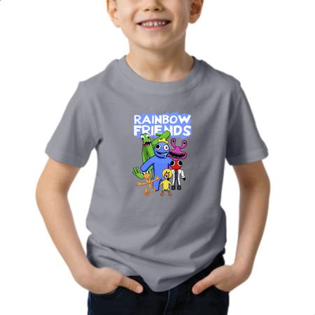 Camiseta Infantil Roblox Turma - Logo Cinza