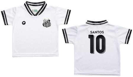 Camiseta Infantil Santos Branca - Torcida Baby Imagem de Camiseta Infantil Santos Branca - Torcida Baby