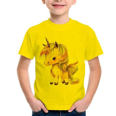 Camiseta Infantil Unicórnio Desenho