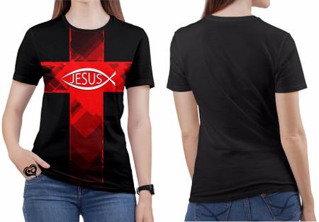 Imagem de Camiseta Jesus Gospel criativa Feminina Evangélicas Roupa CV