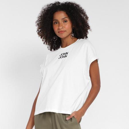 Camiseta John John Logo Branca - Compre Agora