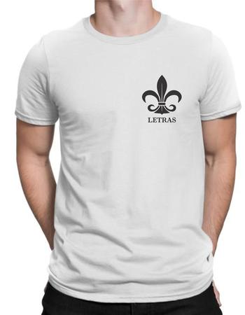 Camiseta Letras,masculina,básica,100% algodão - Nobre Imagem de Camiseta Letras,masculina,básica,100% algodão