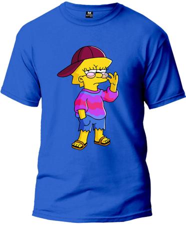 Imagem de Camiseta Lisa Simpsons Masculina e Feminina 100% Algodão Primeira Linha Gola Redonda