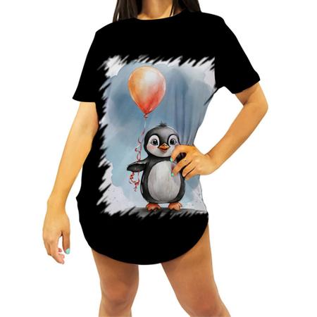 Camiseta Longline Bebê Pinguim com Balões Crianças 9 - Kasubeck Store Imagem de Camiseta Longline Bebê Pinguim com Balões Crianças 9