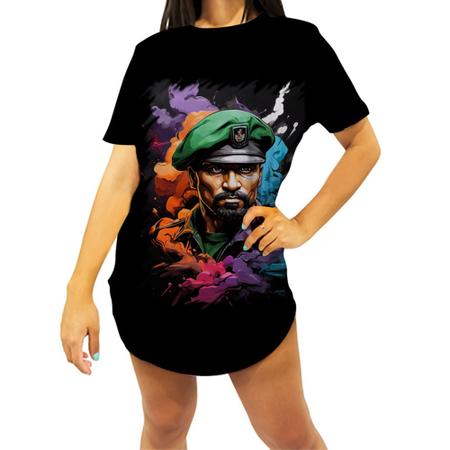 Imagem de Camiseta Longline Boina Verde Soldado Batalhão 7