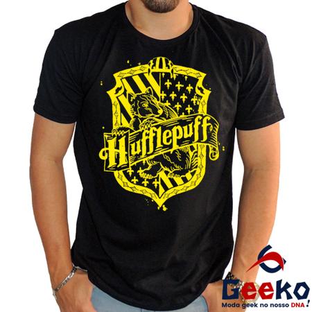 Camiseta Harry Potter Lettering Lufa-Lufa - Amarelo em Promoção na