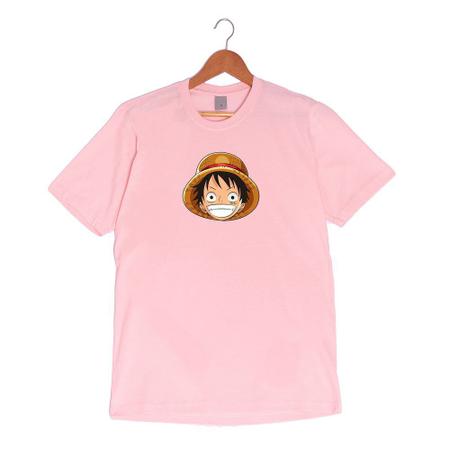 Camiseta Luffy Rosto Roblox Em Algodão Adulto Unisex TSM Camisa