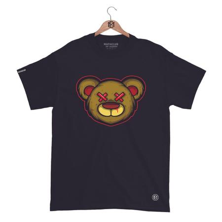 Imagem de Camiseta Máfiaclub Gola Redonda Estampa URSO XX Streetwear fio 30.1 Penteado.