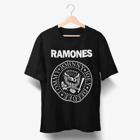 Imagem de Camiseta Manga Curta Bandas Rock T-shirt Estampada Ramones Linkin Park Algodão Unissex
