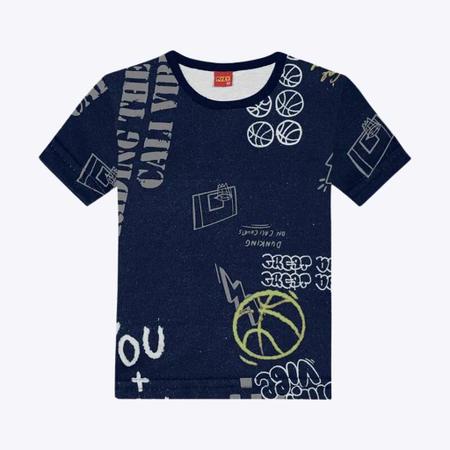 Imagem de Camiseta Manga Curta Estampada e Bermuda Infantil Masculino Kyly 1000408