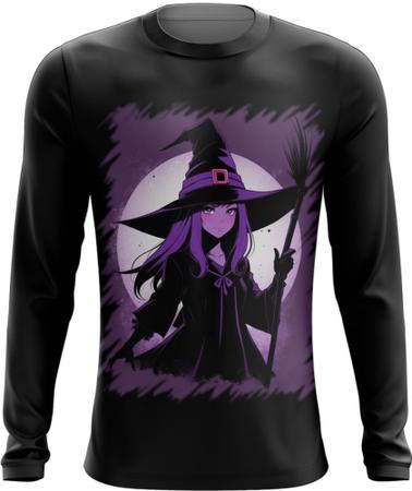 Imagem de Camiseta Manga Longa Bruxa Halloween Púrpura Festa 14