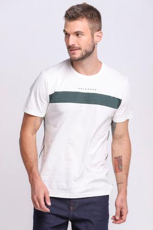 Imagem de Camiseta Masculina Algodão Faixa Logo Polo Wear Off White