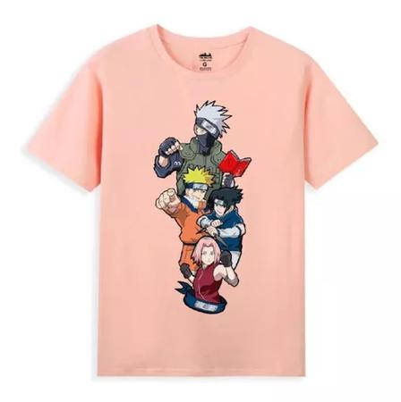 Imagem de Camiseta Masculina Algodão Naruto Kakashi Sakura Camisa
