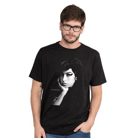 Camiseta Masculina Amy Winehouse Black White bandUP Camiseta Masculina Magazine Luiza
