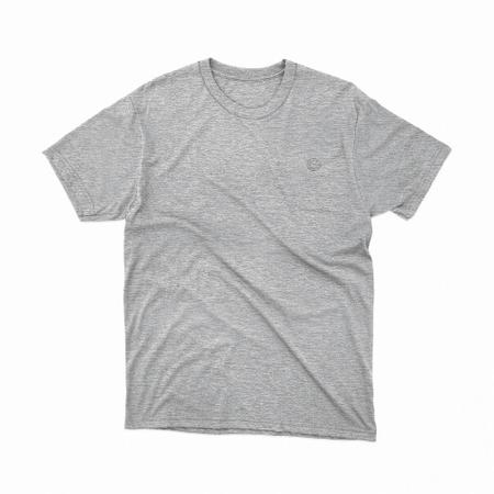 Imagem de Camiseta Masculina Básica de Algodão Cinza Mescla P ao G3 Tamanhos Grandes Plus Size - Gira e Pira