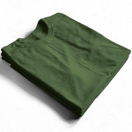 Imagem de Camiseta Masculina Básica de Algodão Verde Militar P ao G3 Tamanhos Grandes Plus Size - Gira e Pira