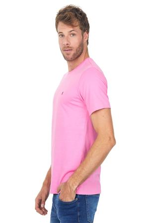 Imagem de Camiseta Masculina Bordado Bordo Polo Wear Rosa Claro