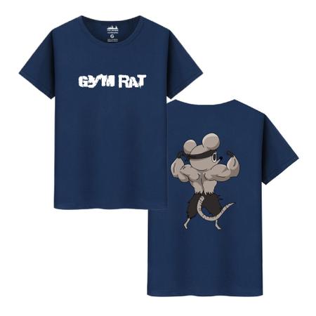 Camiseta Masculina Casual Algodão Fio Penteado GYM RAT - Markelly
