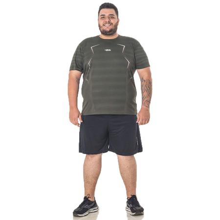 Imagem de Camiseta Masculina De Academia Dry Fit Plus Size Com Estampa