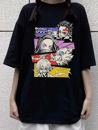 Camiseta Masculina De Desenho Anime Tanjiro Inosuke Zenitsu Nezuko Kimetsu  No Yaiba - NEW DROP - Camiseta Infantil - Magazine Luiza