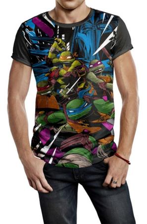 Camiseta Tartarugas Ninjas Desenho Filme 100% Algodão Camisa