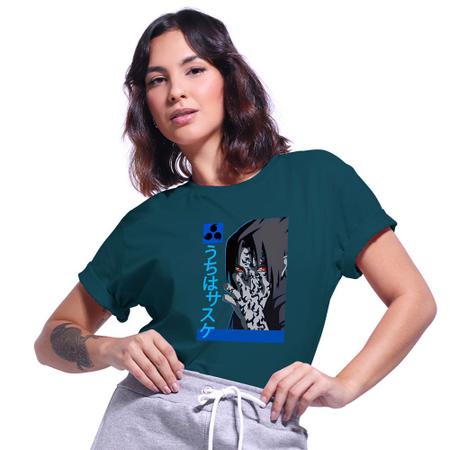 Camiseta Masculina e Feminina t-shit Fio 30.1 Naruto Sasuke Uchiha Mao no  olho - Nexstar - Camiseta Feminina - Magazine Luiza