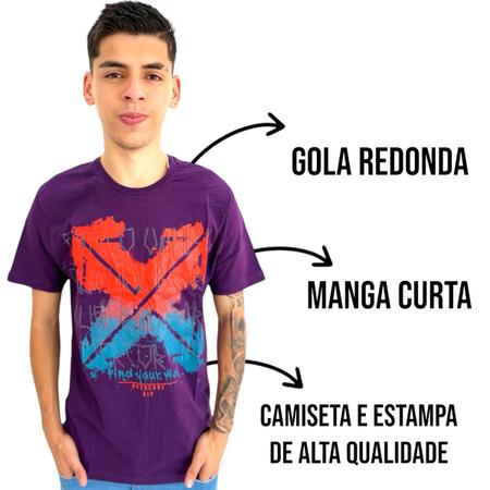 Imagem de Camiseta Masculina Gola Redonda Overcore Estampada Basica