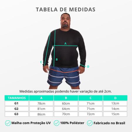 Imagem de Camiseta Masculina Plus Size Manga Longa Dry Fit Lisa Proteção Solar UV Térmica Camisa Treino Academia Praia