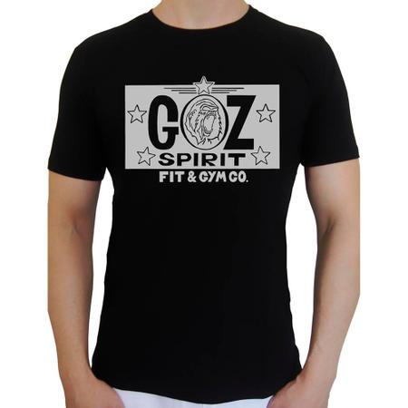 Imagem de Camiseta masculina preta musculação Goz Spirit model Five Star