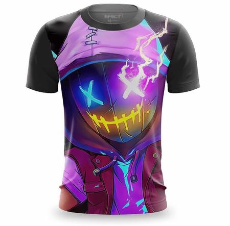 Imagem de Camiseta Masculina Robô Neon Gamer Nerd Camisa estampa 3D