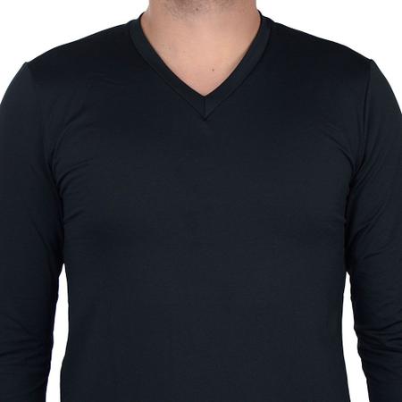 Imagem de Camiseta Masculina Upman ML Térmica Gola V Preta - 144RF