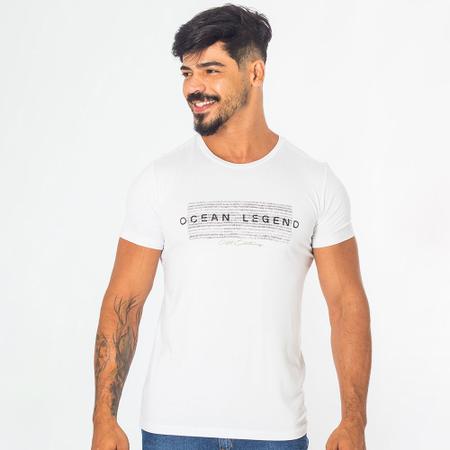 Imagem de Camiseta Masculina Viscolycra Premium Casual Com Aplicação