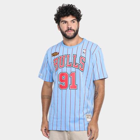 Camiseta Mitchell Ness Chicago Bulls Rodman Masculina Camisa e Camiseta Esportiva Magazine Luiza